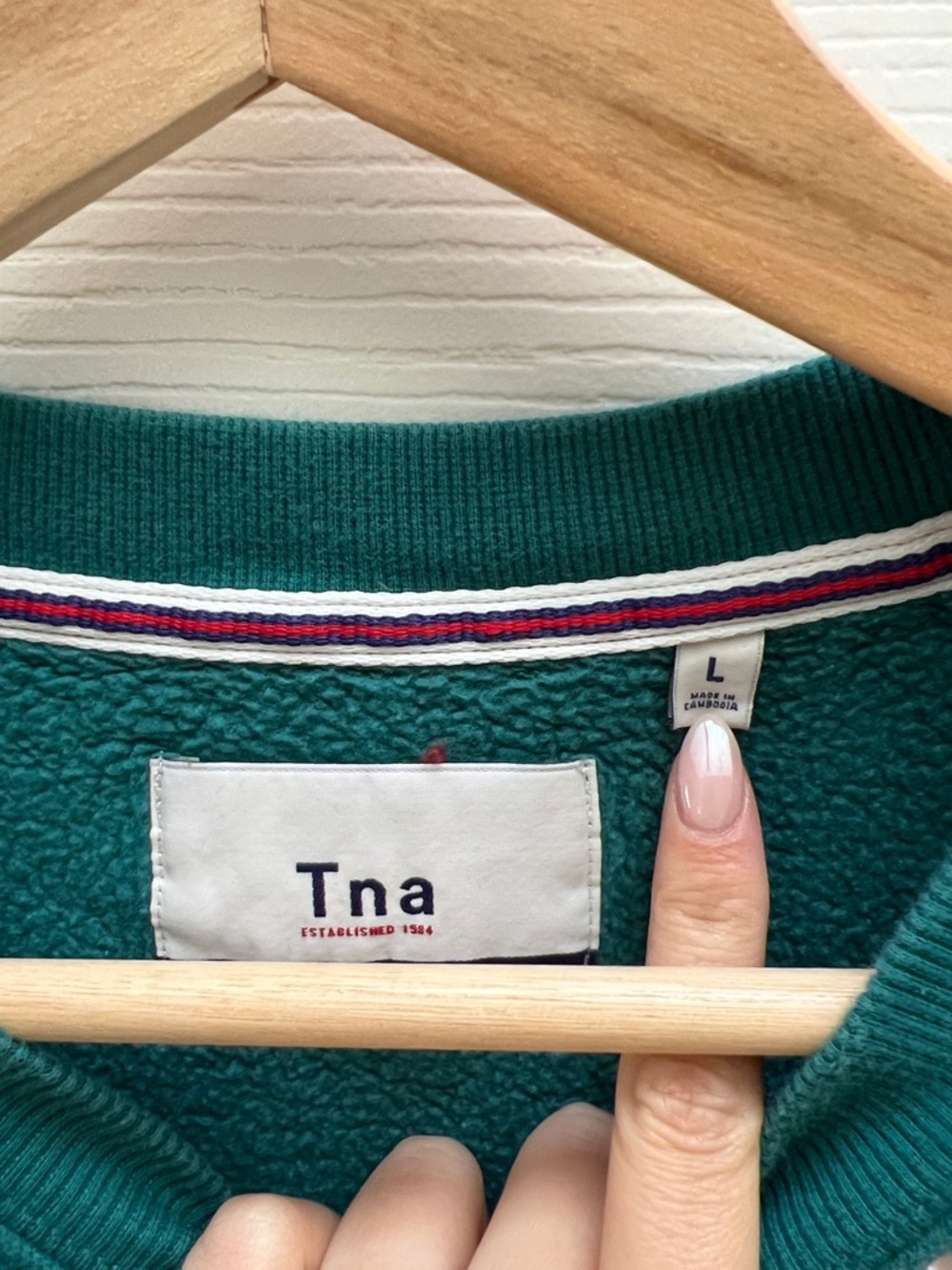 TNA Teal Crewneck Sweatshirt - Picture 2 of 7